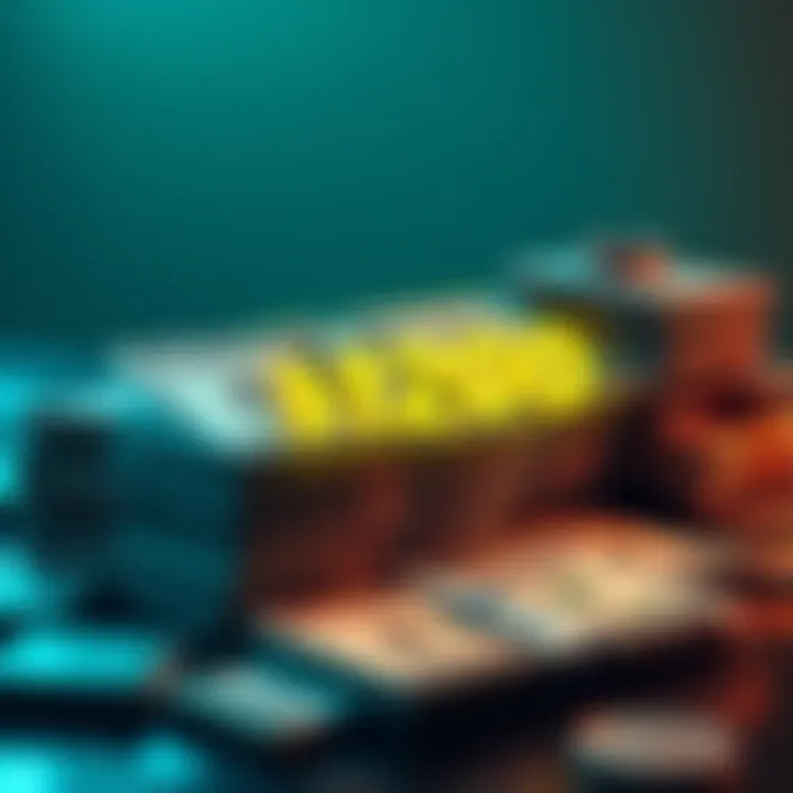 A graphic showing a $200 bill transforming into stacks of cash representing $1200, symbolizing investment success in two days.