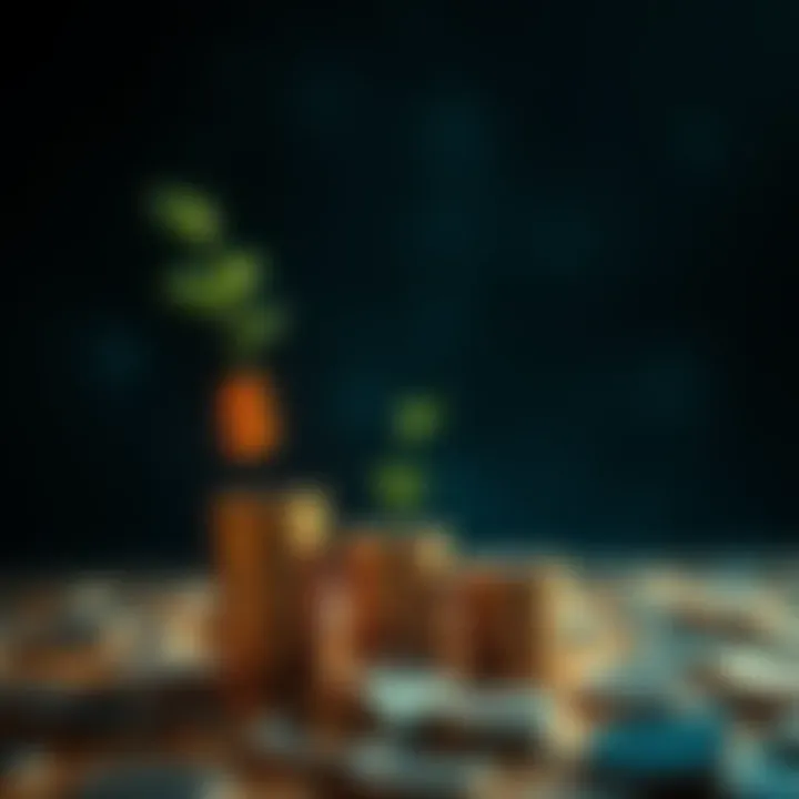 Investment Growth A visual representation of a small amount of money growing into a larger sum, symbolizing financial success.