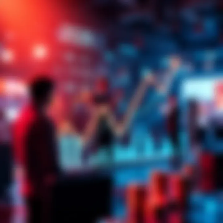 A graph showing rising investment trends for 2026, with people analyzing financial opportunities.