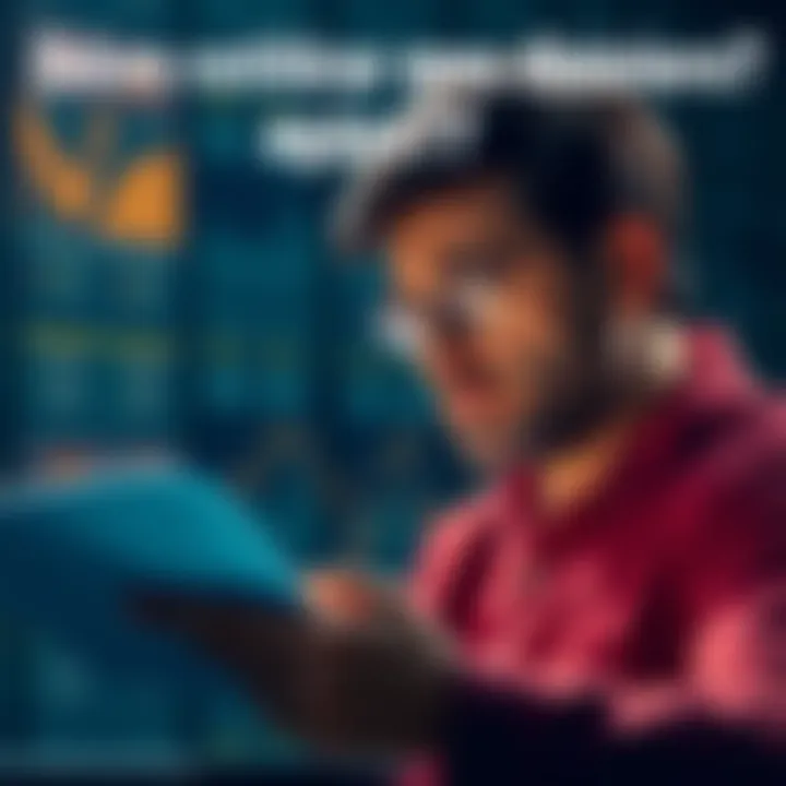 Person considering investment withdrawal Individual looking at financial documents with a concerned expression, reflecting on whether to cash out investments during uncertain times.