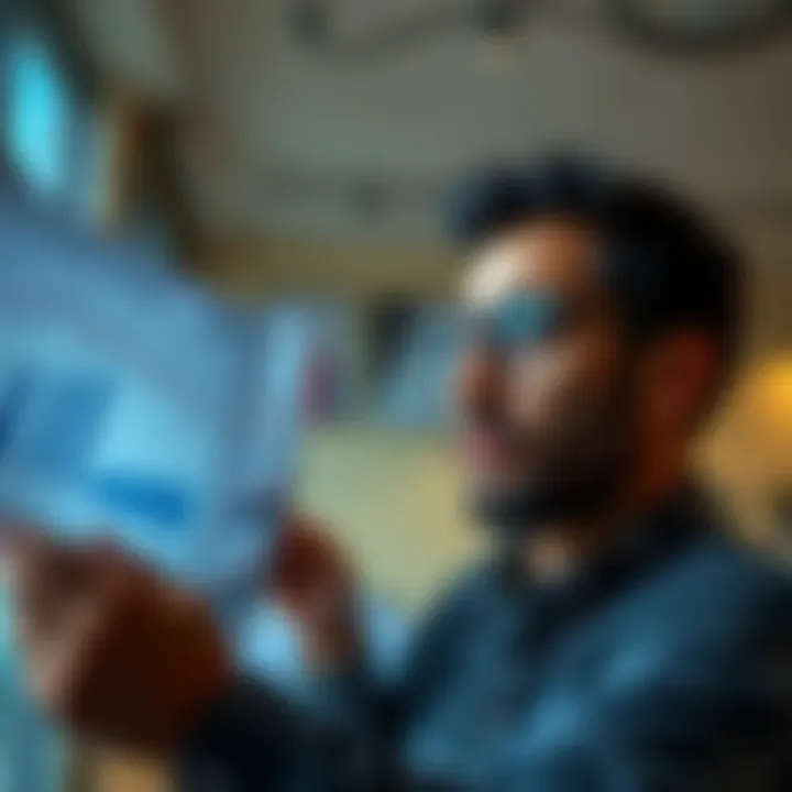 Person looking thoughtfully at investment charts and financial documents