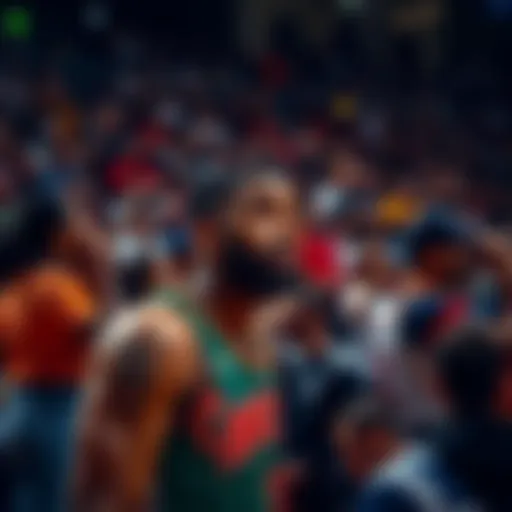 Jabari showing frustration during a game as fans react in disappointment in the stands