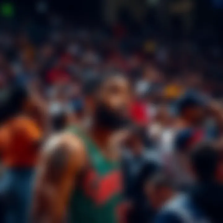 Jabari showing frustration during a game as fans react in disappointment in the stands