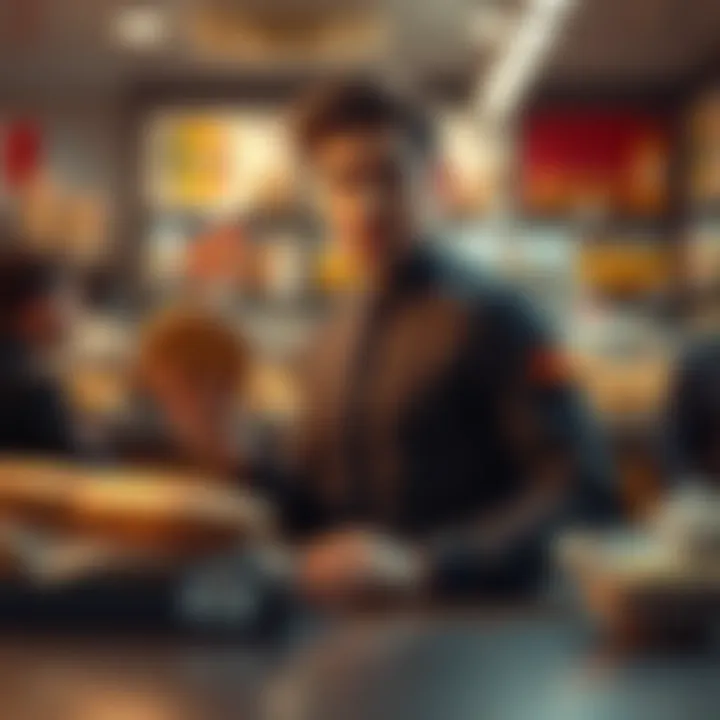A character named Jack confidently asking for his bread at a counter, showcasing clear communication