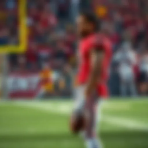 Jalen Hurts looking frustrated during a game Jalen Hurts stands on the field with a disappointed expression, holding a football, while fans react in the background.
