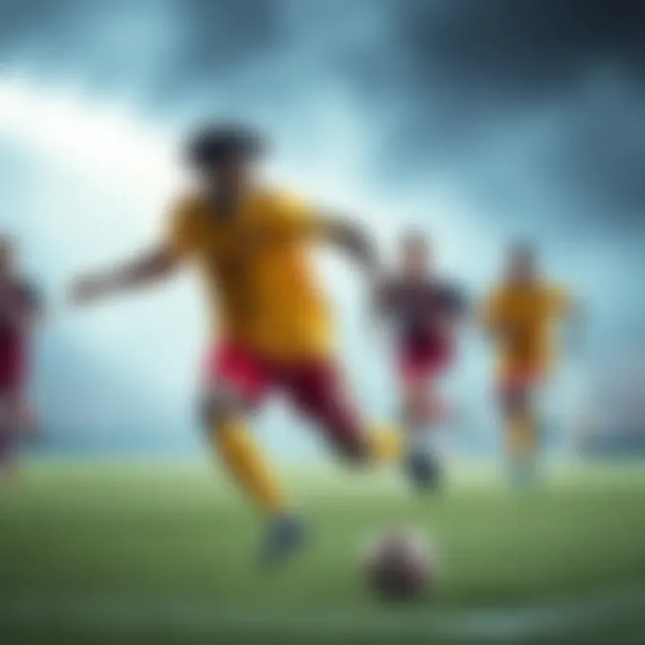 Ja'marr Chase playing football on the field, surrounded by opponents, showcasing his skills after a recent unexpected incident.