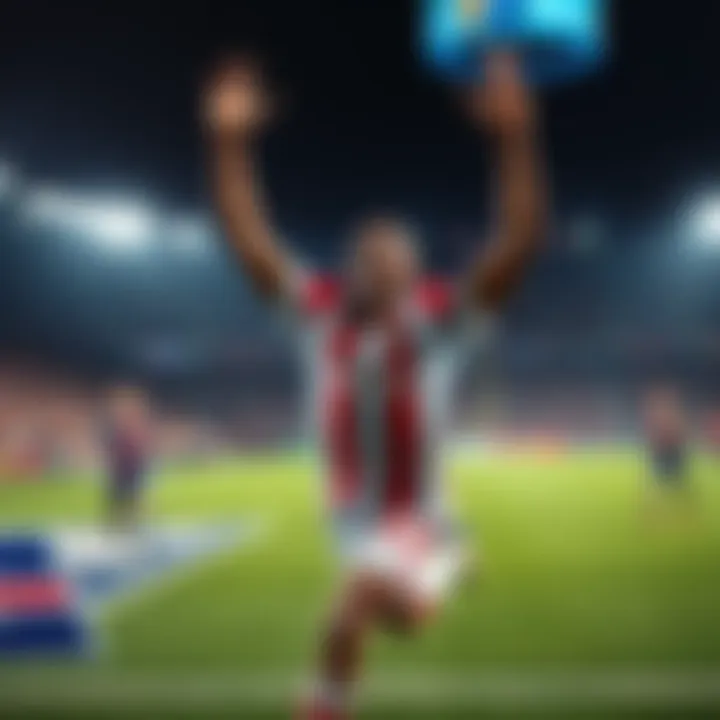 Ja'Marr Chase celebrating after scoring a touchdown during a football game