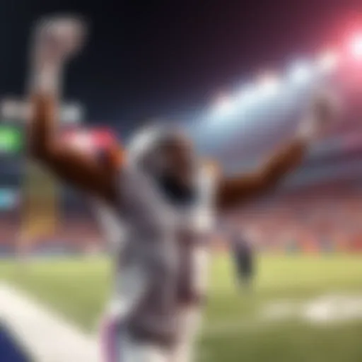 Jamarr celebrating after scoring a touchdown on the field