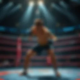 Jiri competes fiercely in the octagon during an intense MMA match, showcasing his fighting skills and determination.