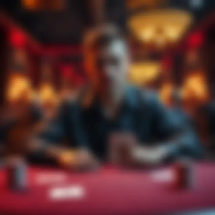 John Cerasani sitting confidently at a card table with his custom rules displayed