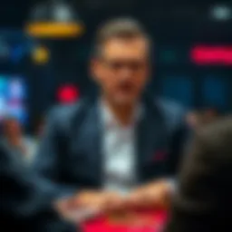 John Ratcliffe addresses an audience about the importance of respect and dignity in poker games.