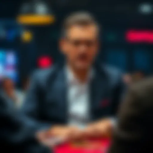 John Ratcliffe addresses an audience about the importance of respect and dignity in poker games.