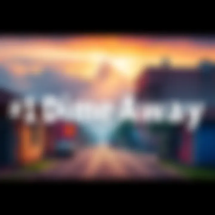 A visual representation showing a path leading from a vintage scene to a modern vibrant community, symbolizing growth and progress.