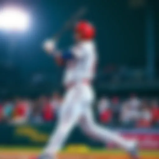 Juan Soto swinging a baseball bat during a game, with fans cheering in the background.