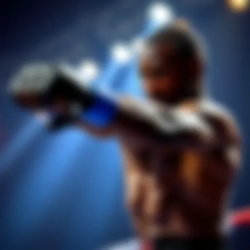 Kamaru Usman showcasing his fighting skills in an intense MMA match.