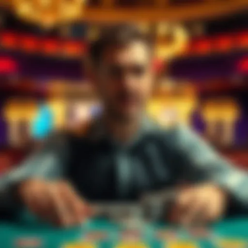 Kassouf reacting after being caught bluffing during a poker game