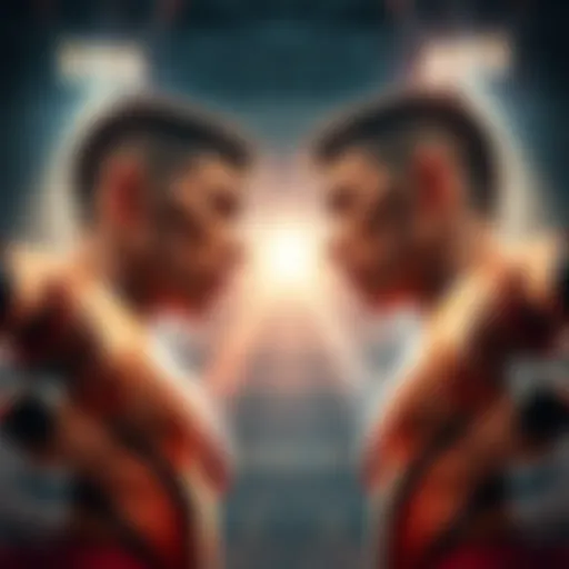 Kavanagh and Moreno in a fierce face-off, representing their teams in a boxing match