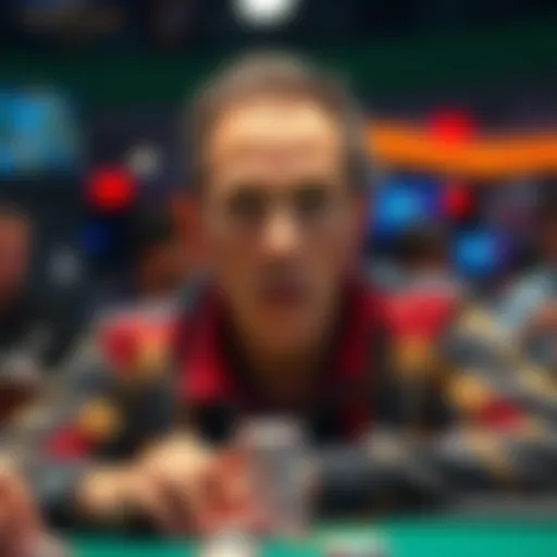 Keating looking shocked after making a poor decision during a crucial tournament hand.