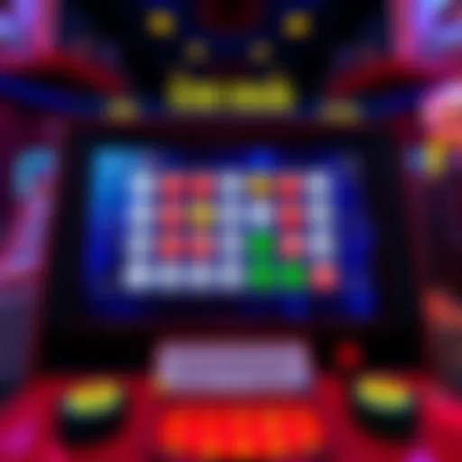 A colorful Keno Engine game screen displaying tiles and betting options
