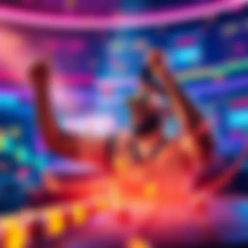 Player celebrating a win while playing Keno with a focus on the last four spots on the ticket