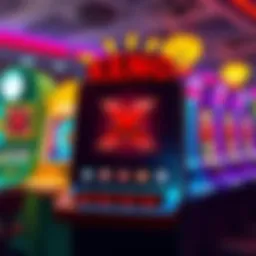 A colorful display showing Keno X game with traditional Keno elements and slot machine features