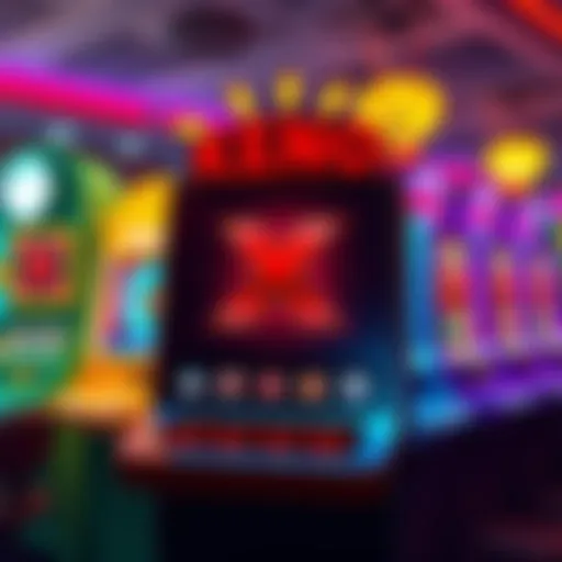 A colorful display showing Keno X game with traditional Keno elements and slot machine features