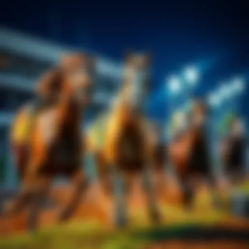 Horses racing at the Kentucky Derby showing their excitement and natural instincts