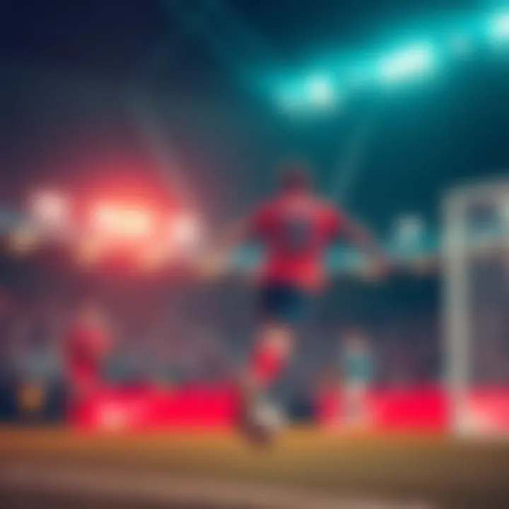 Player taking a shot on goal during second period of match