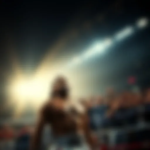 Khalil shows signs of frustration in the ring following a fight, with fans reacting in the background.