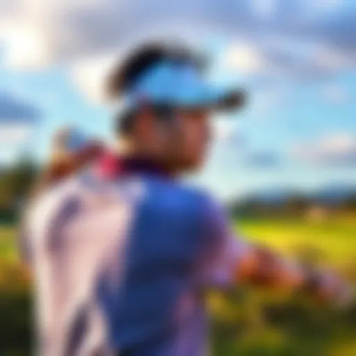 KJ Choi preparing to tee off at the Open Championship 2025, showcasing determination and skill