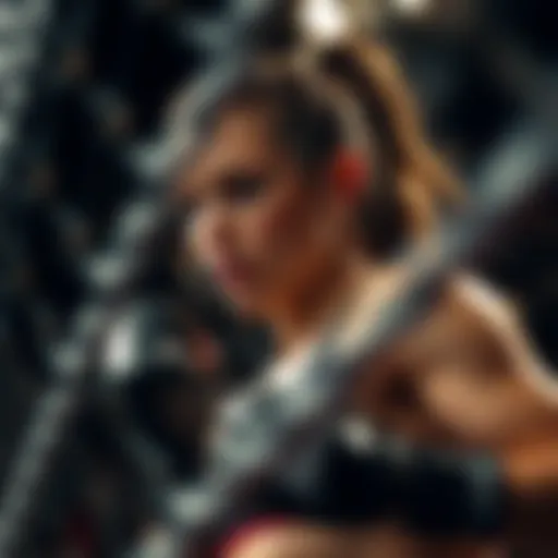 Klaudia Sygula preparing for her fight against Melissa Mullins in the UFC ring