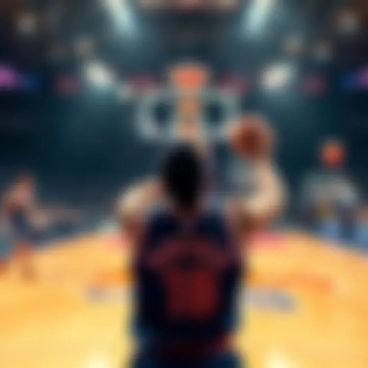 A person placing a risky bet on a Knicks basketball game with a focus on winning and points over.