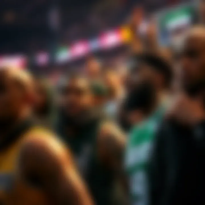 Lakers fans looking upset and frustrated after the Celtics game