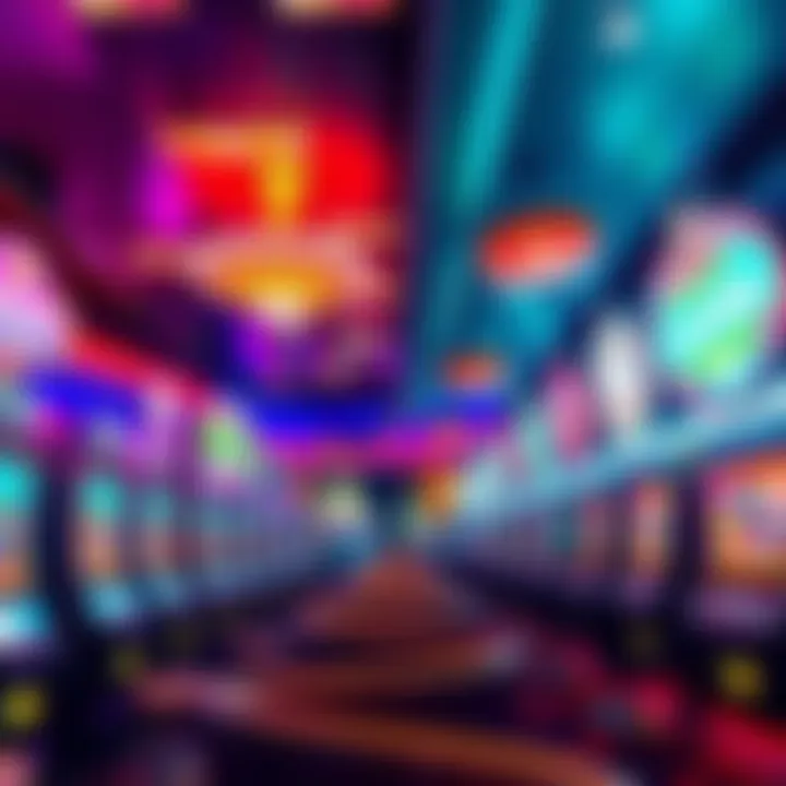Bright lights and slot machines in a Las Vegas casino