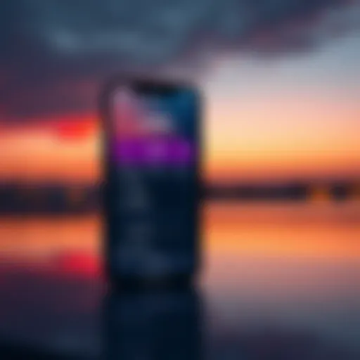 A smartphone showing the LastBet app, featuring progress tracking and emotional support options, set against a calm background.