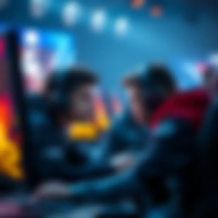 A gamer focusing intently on a screen, planning strategies for a late game scenario in competition.