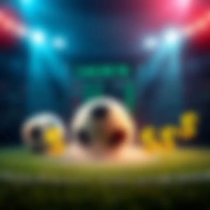 A graphic showing betting odds and sports symbols like a soccer ball and dollar signs, representing today's betting opportunities.