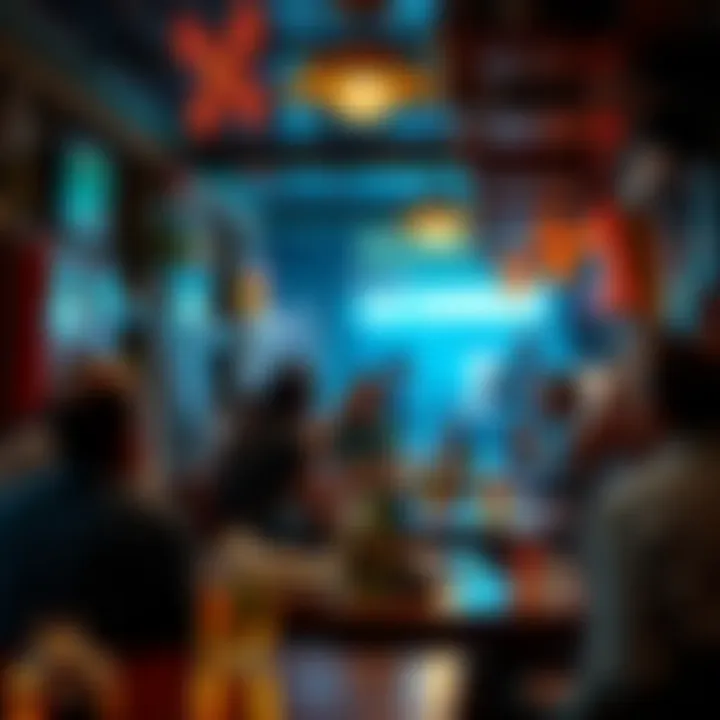 A lively scene at Le Cowboy with people discussing the 0.20 cent phenomenon.