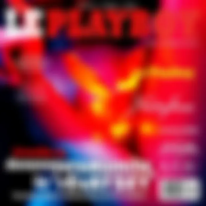 An artistic representation of the Le Playboy magazine cover showcasing bold typography and iconic imagery.