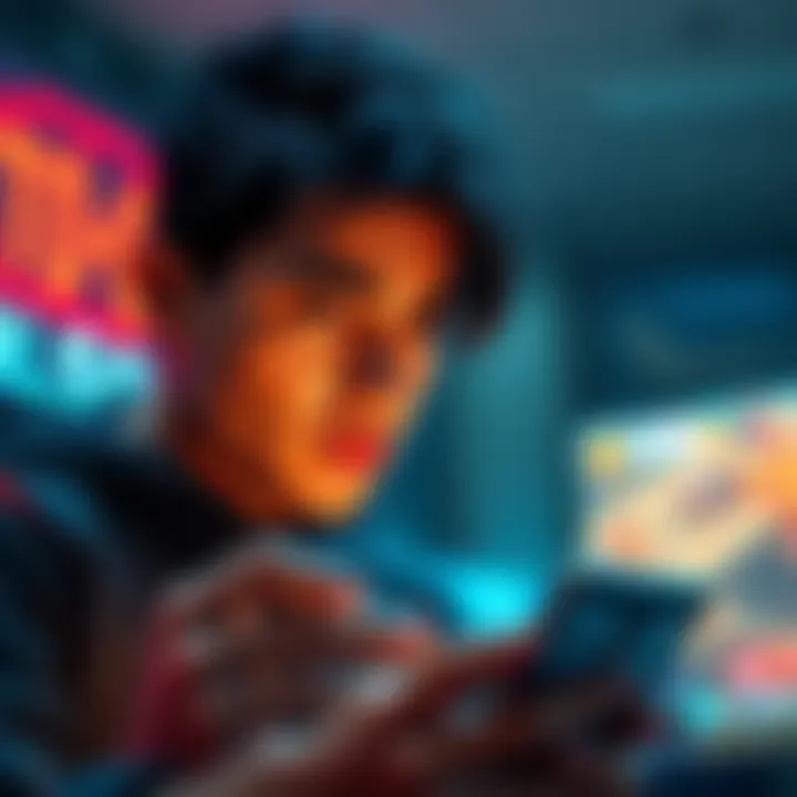 A person looking concerned while checking a game on their phone, pondering if level bonuses have been denied.