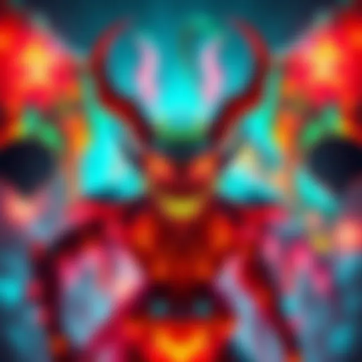 A colorful visual of the Light Demons set with glowing features and exciting designs.