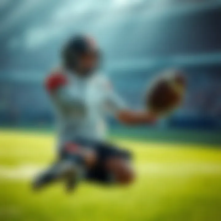 Player Likely skillfully catching a football during practice