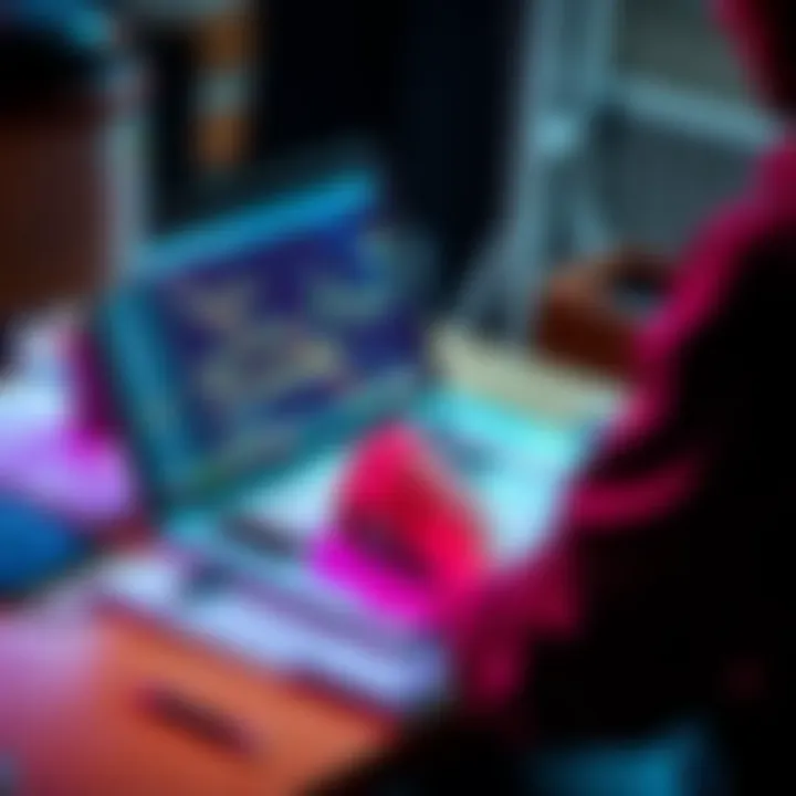 A person researching effective strategies for obtaining essential links on a laptop, surrounded by notes and a cup of coffee.