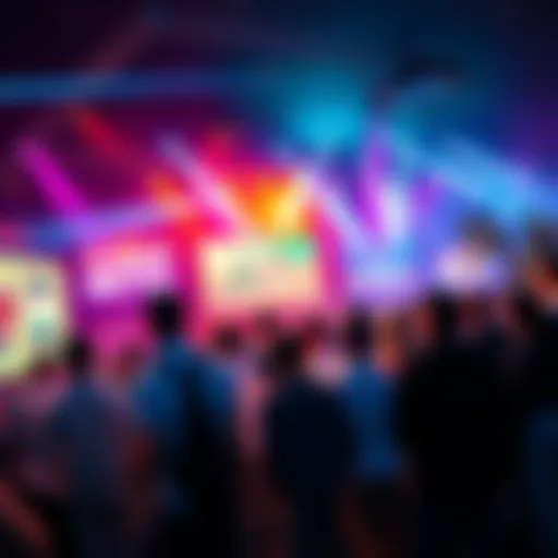 Exciting live betting scene at Cash Mammoth event with people engaged and winning opportunities around them