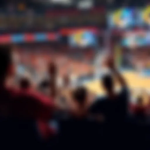Fans cheering while watching a WNBA game and placing live bets