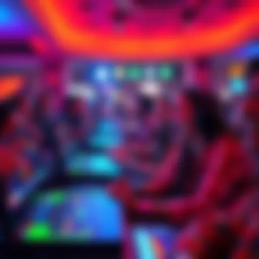 A group of people enjoying live games on Stake platform, excited about potential winnings in BTC.