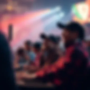 People enthusiastically placing live bets during a sports event.