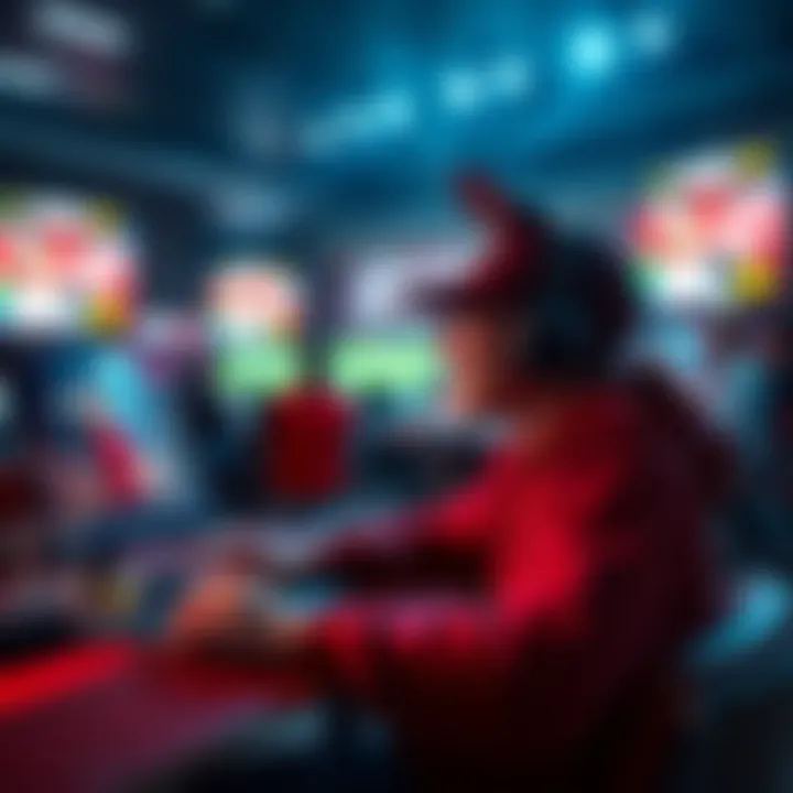 A person excitedly watching a live betting game on their laptop, with potential winnings displayed on the screen.