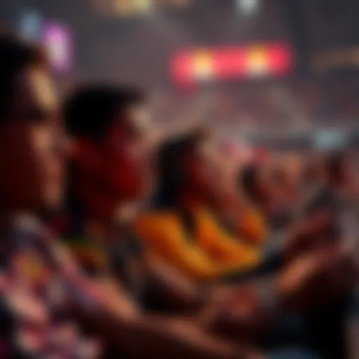 A thrilling live betting scene with people focused on a game, highlighting anticipation around a player named Zay, as performance remains strong.