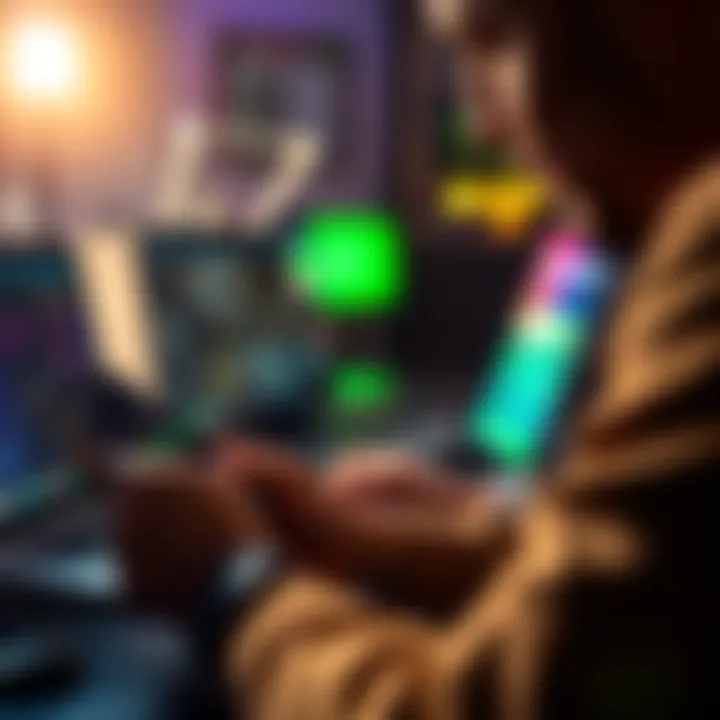 A person placing a live bet on a mobile device while looking at a rental payment reminder on their laptop.